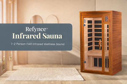 Refynce™ Home Wellness Sauna System – 2 Person Infrared Sauna with Red Light Therapy