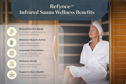 Refynce™ Home Wellness Sauna System – 2 Person Infrared Sauna with Red Light Therapy